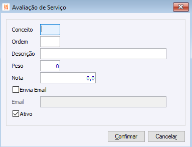 Avaliação de Serviços