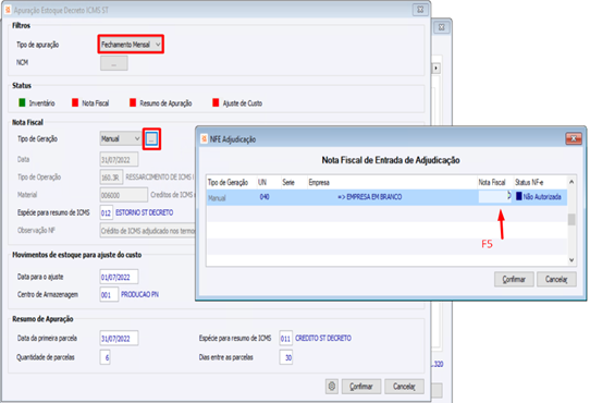 Apuração Estoque Decreto ICMS ST