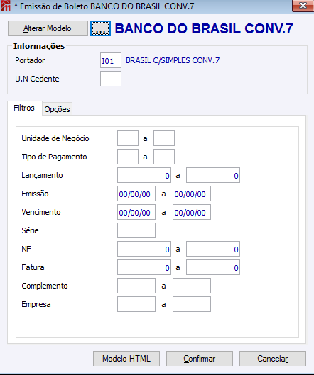 Emissão de Boletos Personalizados