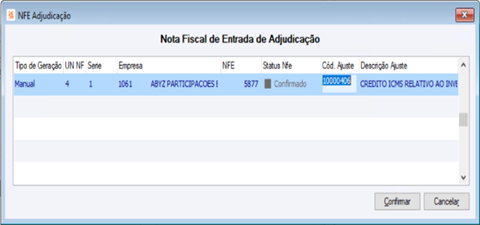 Apuração Adjudicação