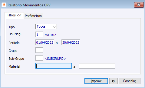 Relatório Movimento CPV