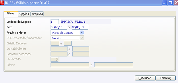 Instrução Normativa 86