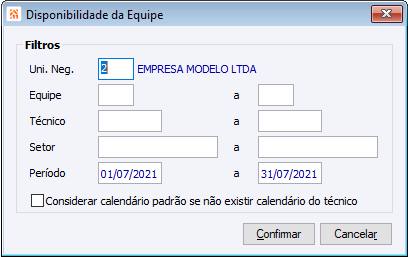 Gerenciar Agenda de Técnicos