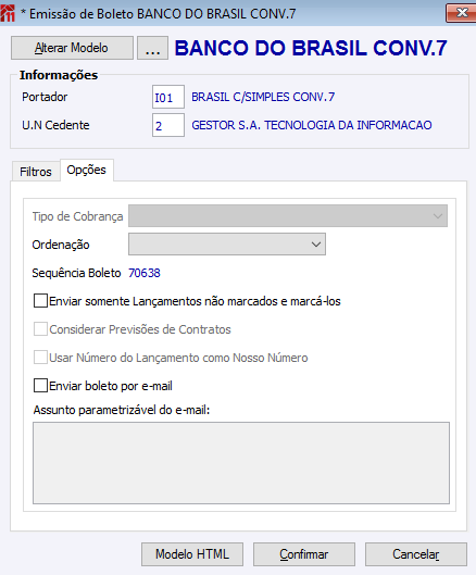 Emissão de Boletos Personalizados