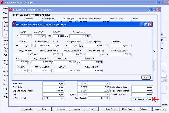 Notas Fiscais de Importação