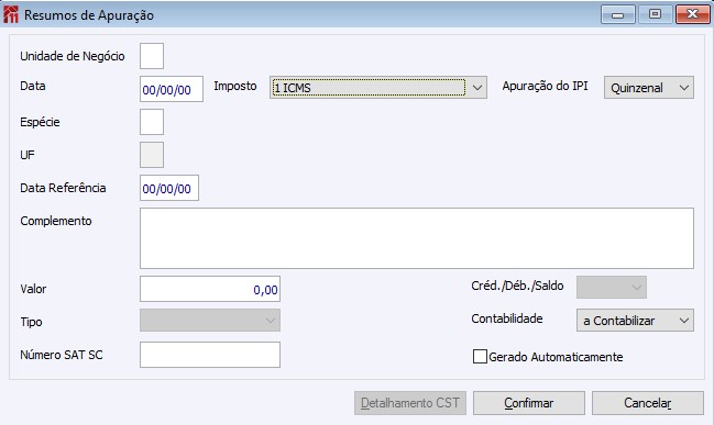 Resumos de Apurações