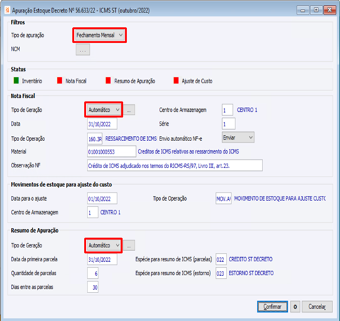 Apuração Adjudicação