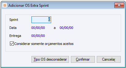 Adiciona OS Extra Sprint