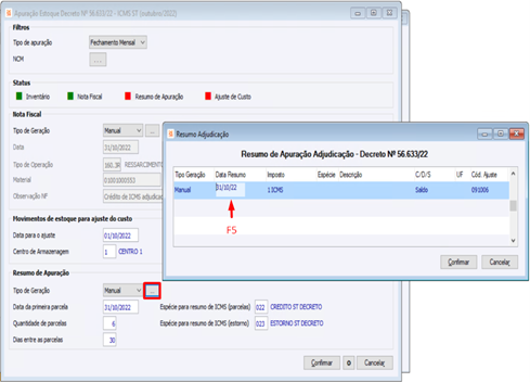Apuração Adjudicação