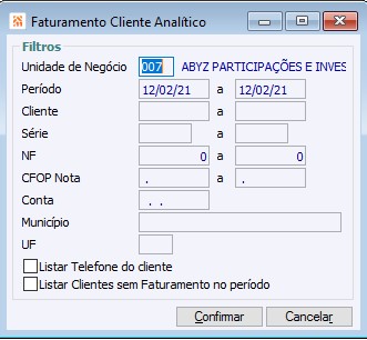 Faturamento Relatórios 17