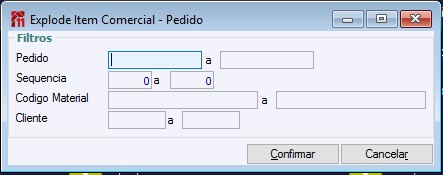 Explode item comercial em lote