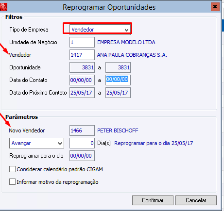 Reprogramação de Oportunidade 6