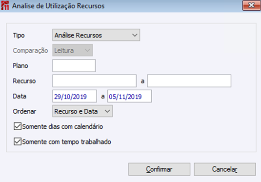Análise de Utilização de Recursos