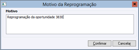 Reprogramação de Oportunidade 76