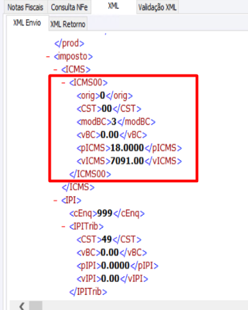 XML da Nota de Entrada