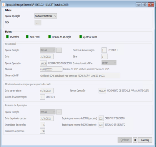 Apuração Adjudicação