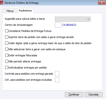 Gerencia Ordens de Entrega