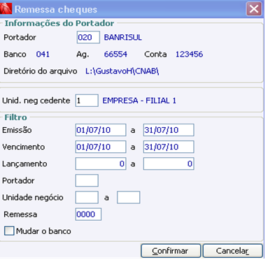 Custódia de Cheques Custódia Banrisul