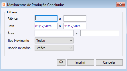 Movtos Produção Concluídos