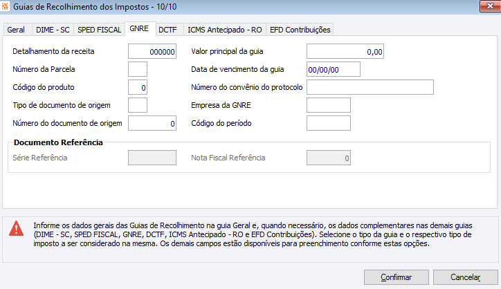 Guias de Recolhimento dos Impostos - 10 10