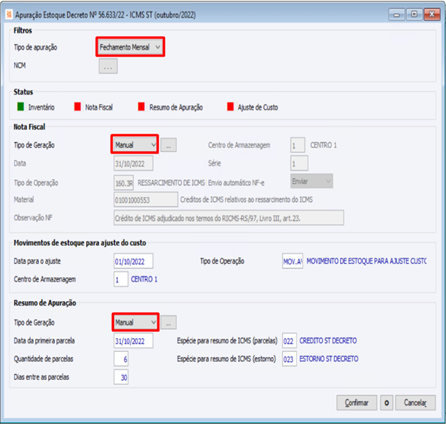 Apuração Adjudicação