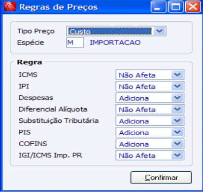 Notas Fiscais de Importação