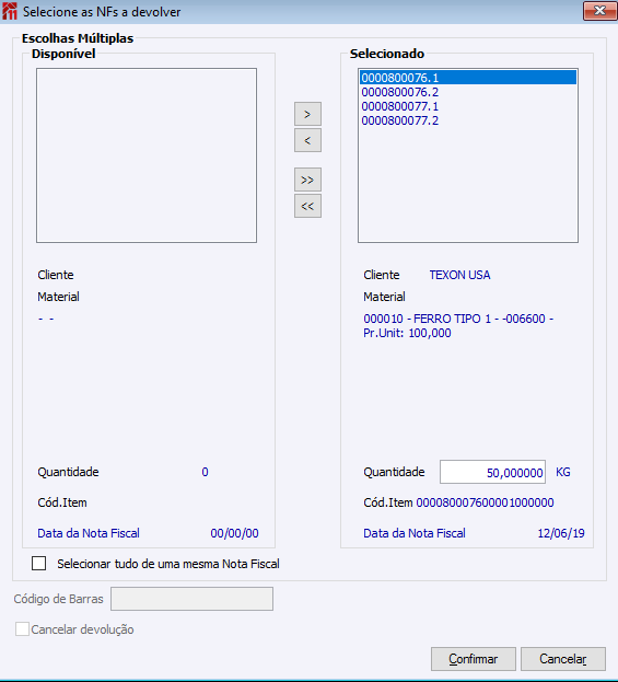Remessa Formação de Lote 33