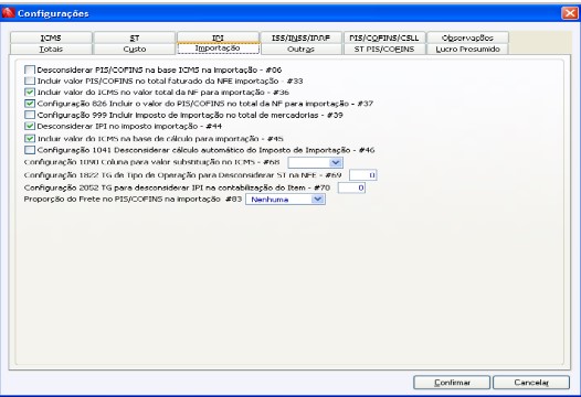 Notas Fiscais de Importação
