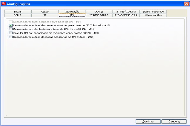 Notas Fiscais de Importação