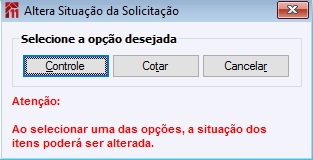 Altera Situação Da Solicitação