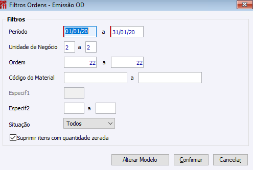 Filtros Ordens Emissão OD.