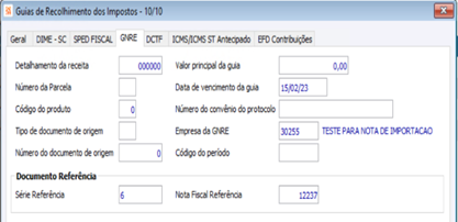 Guia de Recolhimento