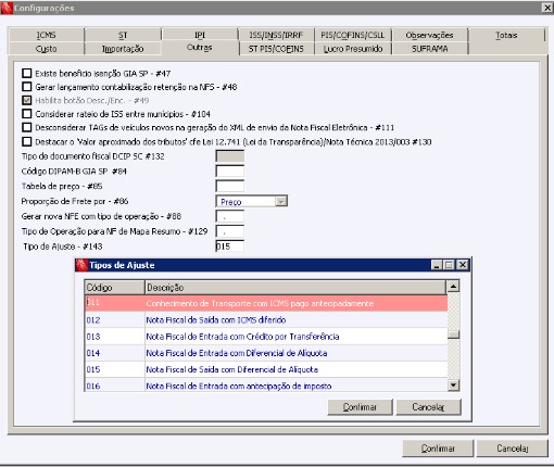 Notas Fiscais débito e crédito de ICMS de diferencial de alíquota RS