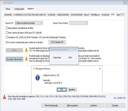 Apuração Adjudicação