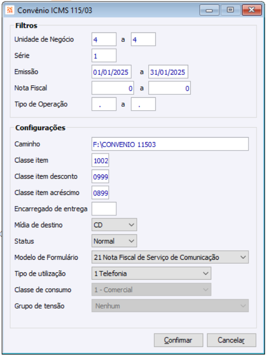 Convênio ICMS 115/03