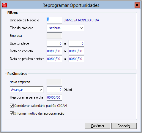 Reprogramação de Oportunidade 2