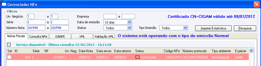 Arquivo:Estorno de NFe não Cancelada no Prazo Legal 1.png - CIGAM WIKI