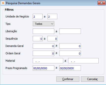 Pesquisa Demandas Gerais