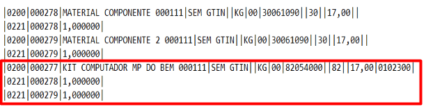 Sped - Kit de Materiais