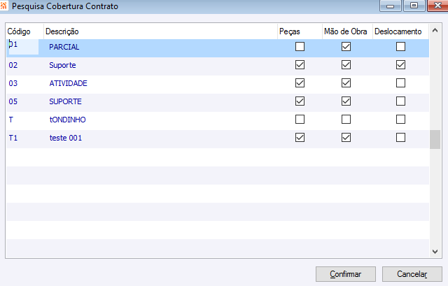 Pesquisa Cobertura de Contrato