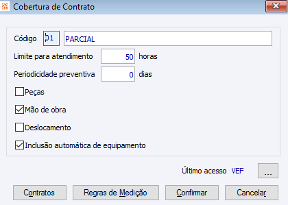 Cobertura de Contrato