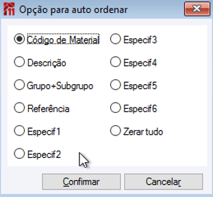 Opção para auto ordenar