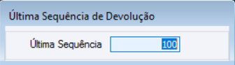 Última Seq. de Devolução
