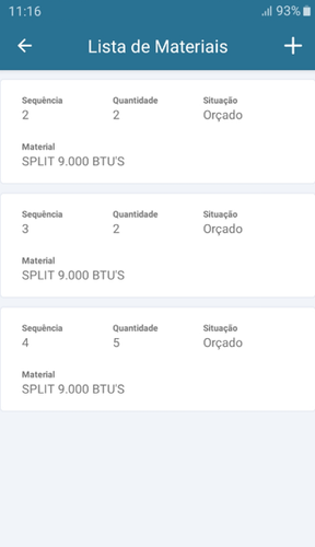 Lista de Materiais