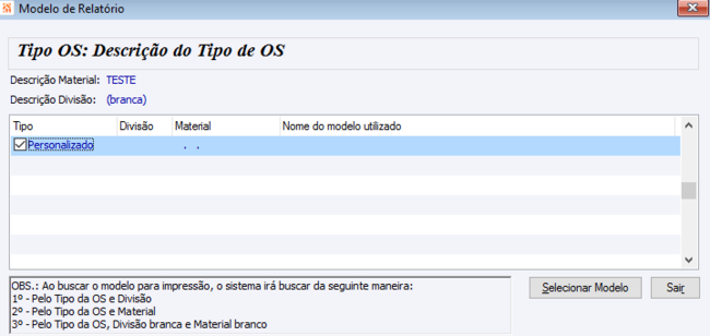 Modelo de Relatório