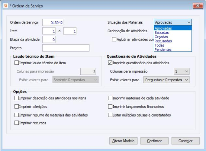 Como Fazer – Impressão de todos os materiais da OS