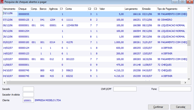 Cheques a Pagar
