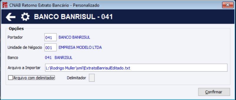 Arquivo:CNAB Retorno Extrato Bancário - Personalizado.png