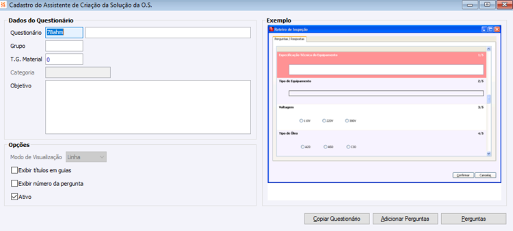 Cadastro do Assistente de Solução da OS
