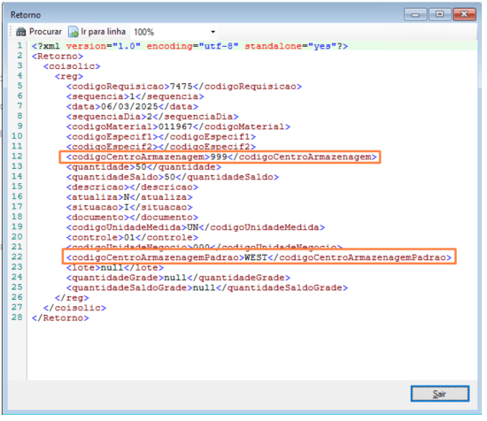 Integração CIGAM vs WMS Fullsoft - Serviços - ListarItensRequisicoesSeparacao